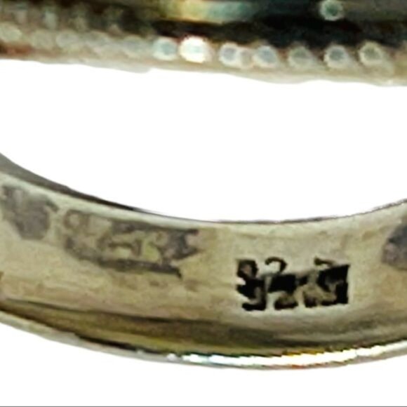 Amethyst Faceted Oval Vintage Ring Sterling 925 Silver Size 8.5 - Picture 5 of 9